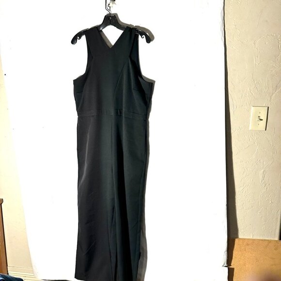 Sam Edelman Size 12 Black Sleeveless Long Formal Romper Pants Jumpsuit - Picture 6 of 11